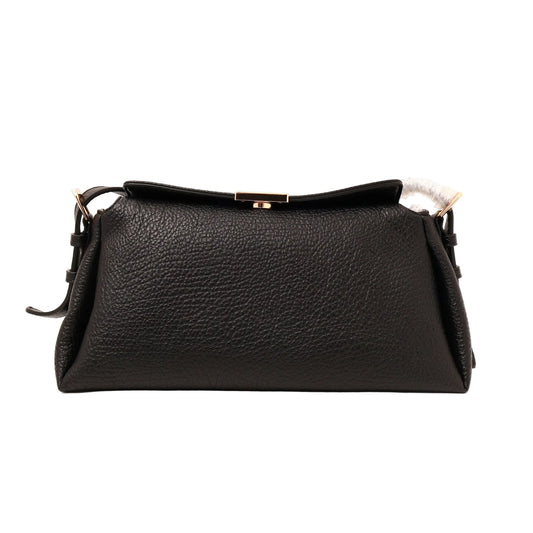 Vincci curved top flap bag  black