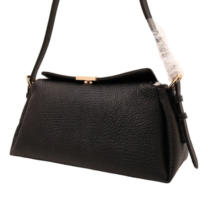 Vincci curved top flap bag  black