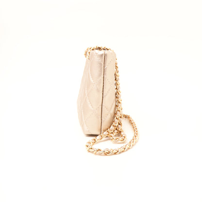 Vincci quilted shoulder bag gold