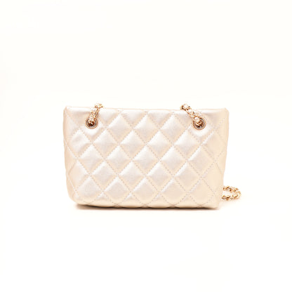 Vincci quilted shoulder bag gold