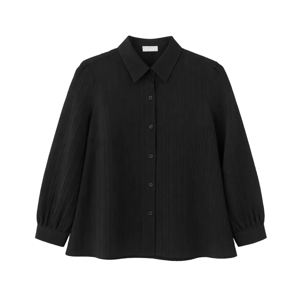 Filanto Striped Pattern Shirt Black