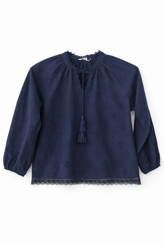 Filanto Embroidered Navy Blue Shirt