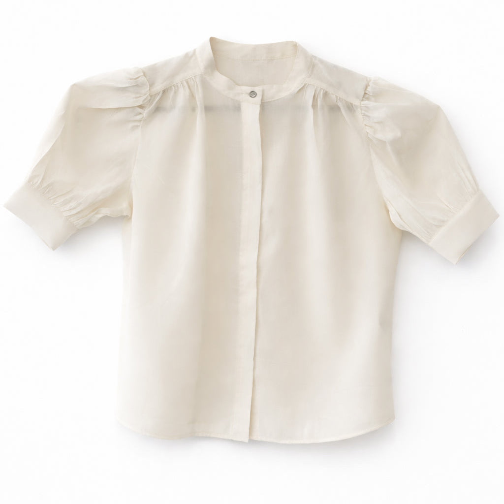 H&M Puff Sleeved Blouse Beige