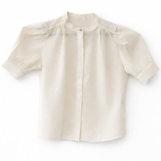 H&M Puff Sleeved Blouse Beige