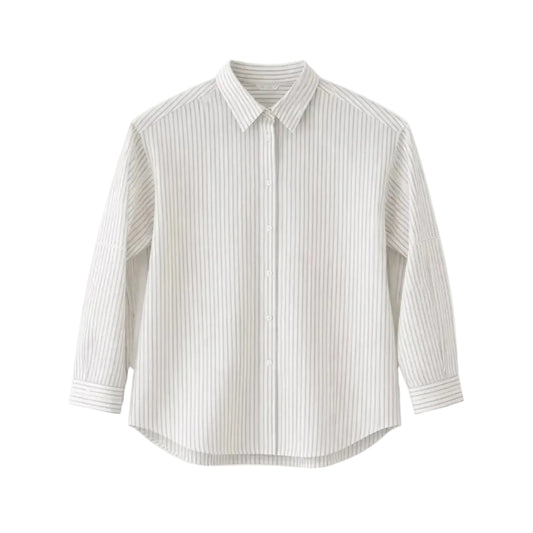 Rope Stripe Off White Shirt